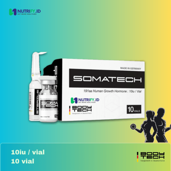 HGH Bodytech Somatech 1 Box 10 Vial x 10iu + Sterile Water